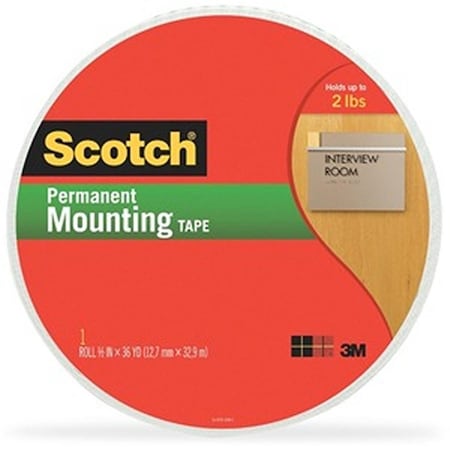 Scotch Scotch  0.5 in. x 36 Yards Foam Tape Roll MMM401612